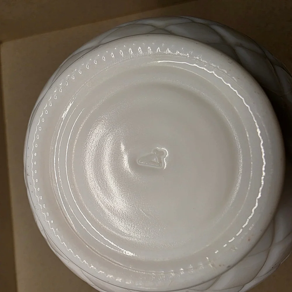 Starter Collection: Vintage Fenton Hobnail Milk Glass Bowl, Creamer, Sugar, Vase
